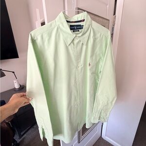 Ralph Lauren Men's Mint Green Button Down Shirt
